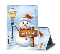 VOGDMKJG Stand Case for Kindle Scribe 2024/2022 Release 10.2 Inch E-Reader -Auto Sleep/Wake Multi-Angle View Protective Tablet Cover for Girl Boy Business Travel Snowman Light