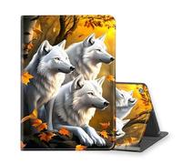 VOGDMKJG Stand Case for Lenovo Smart Tab M10 Plus 2020 3rd Gen 10.6" - Auto Sleep/Wake Multi-Angle View Protective Tablet Cover for Girl Boy Business Travel White Arctic Wolf