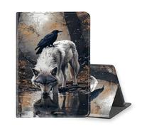 VOGDMKJG Stand Case for Lenovo Smart Tab M10 Plus 2020 3rd Gen 10.6" - Auto Sleep/Wake Multi-Angle View Protective Tablet Cover for Girl Boy Business Travel Wolf Bird