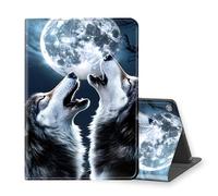 VOGDMKJG Stand Case for Lenovo Smart Tab M10 Plus 2020 3rd Gen 10.6" - Auto Sleep/Wake Multi-Angle View Protective Tablet Cover for Girl Boy Business Travel Wolf Moon