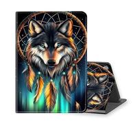 VOGDMKJG Stand Case for Lenovo Smart Tab M8 FHD 2nd Gen 2019 TB-8505F 8 Inch- Auto Sleep/Wake Multi-Angle View Protective Tablet Cover for Girl Boy Business Travel Dreamcatcher Wolf
