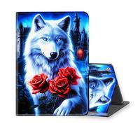 VOGDMKJG Stand Case for Lenovo Smart Tab M8 FHD 2nd Gen 2019 TB-8505F 8 Inch- Auto Sleep/Wake Multi-Angle View Protective Tablet Cover for Girl Boy Business Travel Wolf Rose