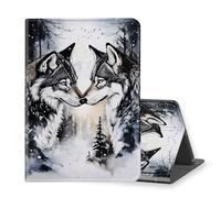 VOGDMKJG Stand Case for Microsoft Surface Go 3 2021/ Go 2 2020 Release 10.5 Inch- Auto Sleep/Wake Multi-Angle View Protective Tablet Cover for Girl Boy Business Travel Black Wolf