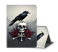 VOGDMKJG Stand Case for Microsoft Surface Go 3 2021/ Go 2 2020 Release 10.5 Inch- Auto Sleep/Wake Multi-Angle View Protective Tablet Cover for Girl Boy Business Travel Skull Bird