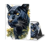 VOGDMKJG Stand Case for Microsoft Surface Go 3 2021/ Go 2 2020 Release 10.5 Inch- Auto Sleep/Wake Multi-Angle View Protective Tablet Cover for Girl Boy Business Travel Leaf Black Leopard