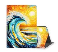 VOGDMKJG Stand Case for Microsoft Surface Go 3 2021/ Go 2 2020 Release 10.5 Inch- Auto Sleep/Wake Multi-Angle View Protective Tablet Cover for Girl Boy Business Travel Wave Ocean