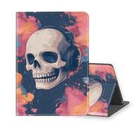 VOGDMKJG Stand Case for Microsoft Surface Pro 7 2019/Pro 6 2018/Pro 5 2017/Pro 4 2015 Release 12.3"-Auto Sleep/Wake Multi-Angle View Protective Tablet Cover for Girl Boy Business Travel Music Skull