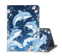VOGDMKJG Stand Case For Microsoft Surface Pro 7 2019/Pro 6 2018/Pro 5 2017/Pro 4 2015 Release 12.3"-Auto Sleep/Wake Multi-Angle View Protective Tablet Cover For Girl Boy Business Travel Floral Dolphin