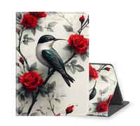 VOGDMKJG Stand Case for Microsoft Surface Pro 7 2019/Pro 6 2018/Pro 5 2017/Pro 4 2015 Release 12.3"-Auto Sleep/Wake Multi-Angle View Protective Tablet Cover for Girl Boy Business Travel Bird Rose