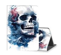 VOGDMKJG Stand Case for Microsoft Surface Pro 7 2019/Pro 6 2018/Pro 5 2017/Pro 4 2015 Release 12.3"-Auto Sleep/Wake Multi-Angle View Protective Tablet Cover for Girl Boy Business Travel Wave Skull