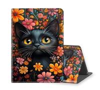 VOGDMKJG Stand Case for Microsoft Surface Pro 8 13 Inch 2021 Release - Auto Sleep/Wake Multi-Angle View Protective Tablet Cover for Girl Boy Business Travel Black Cat