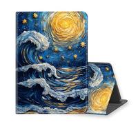 VOGDMKJG Stand Case for Microsoft Surface Pro X/Pro X Plus 13 Inch 2019/2020/2021/2024 Release- Auto Sleep/Wake Multi-Angle View Protective Tablet Cover for Girl Boy Business Travel Starry Sky Waves