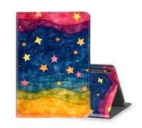 VOGDMKJG Stand Case for Samsung Galaxy Tab 10.9" S10 FE 2025/S9 FE 5G/S9 11" 2023 Release - Auto Sleep/Wake Multi-Angle View Protective Tablet Cover for Girl Boy Business Travel Colorful Stars
