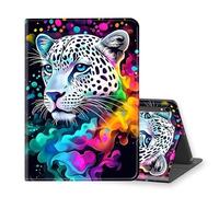 VOGDMKJG Stand Case for Samsung Galaxy Tab 10.9" S10 FE 2025/S9 FE 5G/S9 11" 2023 Release - Auto Sleep/Wake Multi-Angle View Protective Tablet Cover for Girl Boy Business Travel Colorful Leopard