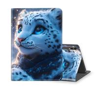 VOGDMKJG Stand Case for Samsung Galaxy Tab 14.6" S10 Ultra 2024/S9 Ultra 2023/S8 Ultra 2022 - Auto Sleep/Wake Multi-Angle View Protective Tablet Cover for Girl Boy Business Travel Scarf Leopard