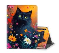 VOGDMKJG Stand Case for Samsung Galaxy Tab 14.6" S10 Ultra 2024/S9 Ultra 2023/S8 Ultra 2022 - Auto Sleep/Wake Multi-Angle View Protective Tablet Cover for Girl Boy Business Travel Flower Cat