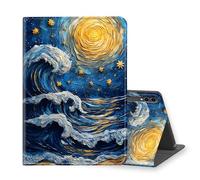 VOGDMKJG Stand Case for Samsung Galaxy Tab 14.6" S10 Ultra 2024/S9 Ultra 2023/S8 Ultra 2022 - Auto Sleep/Wake Multi-Angle View Protective Tablet Cover for Girl Boy Business Travel Starry Sky Waves