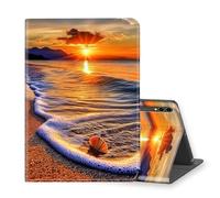 VOGDMKJG Stand Case for Samsung Galaxy Tab 14.6" S10 Ultra 2024/S9 Ultra 2023/S8 Ultra 2022 - Auto Sleep/Wake Multi-Angle View Protective Tablet Cover for Girl Boy Business Travel Seaside Sunset