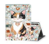 VOGDMKJG Stand Case for Samsung Galaxy Tab 14.6" S10 Ultra 2024/S9 Ultra 2023/S8 Ultra 2022 - Auto Sleep/Wake Multi-Angle View Protective Tablet Cover for Girl Boy Business Travel Floral Cat