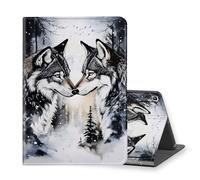 VOGDMKJG Stand Case for Samsung Galaxy Tab A7 10.4 Inch 2022/2020 Release - Auto Sleep/Wake Multi-Angle View Protective Tablet Cover for Girl Boy Business Travel Black Wolf