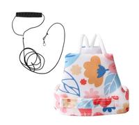 Vogel Geschirr Set - Atmungsaktive Ausbruchssichere Flug Kleidung, Leichte Trainingsleine, Weiches Comfort Material | Sichere Outdoor Lösung Für Wellensittiche Nymphensittiche Training Flug