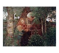 Vogeler The Storyteller Children Trees Painting Large Wall Art Print Canvas Premium Mural
