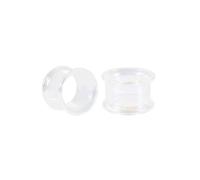 vogem Acrylic Ear Expander Earrings Clear Double Flare Flesh Tunnel Piercing Earrings for Unisex Lightweight Trendy Jewelry (16mm)