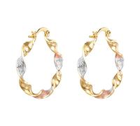 Vogem Creole Hoop Earrings for Women Silver Gold Plated Dangle Teardrop Earrings Trendy Jewellery Gift(40 * 20mm)