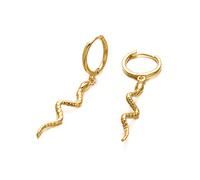 Vogem Tiny Plated Gold Hoop Earrings For Women Small Snake Drop Dangle Earrings Hypoallergenic Jewelry