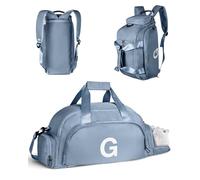 Vogewood Birthday Gifts for 4 5 6 7 8 9 10 11 12 13 Year Old Girls, Initial Gym Bags with Shoe Compartment, Personalized Girl Duffel Bag, Monogram Kid Overnight Bags, Teen Weekend Bag, Jewelblue, G