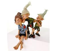 VOGLER Joh. Vogler GmbH 3 Pixies as a Shelf "Das muss ich dir erzählen" Figurine Dwarf Fairy Fabulous Beauty Gnome