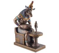 VOGLER Joh. Vogler GmbH Egyptian God of Creation Chnum, made of artificial stone, hand-bronzed and coloured by Veronese