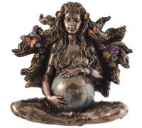 VOGLER Joh. Vogler GmbH Gaia Earth Nut Sitting with Flowers and Butterflies - Bronzed / Coloured by Veronese