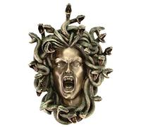 VOGLER Joh. Vogler GmbH Veronese Wall Relief Head of Medusa 18 cm Wall Decoration Figure Bronzed