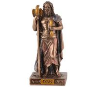 VOGLER Joh. Vogler GmbH Zeus Figurine - Miniature Greek God Hand-painted with Bronze Color