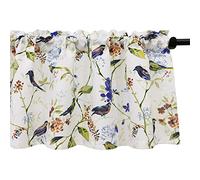 VOGOL Birds Printed Valances for Windows, Pocket Window Curtains Valance for Kitchen Living Room, W52xL18, One Panel