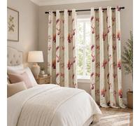 VOGOL Blackout Curtains 84 Inch Length, Purple Flower Print Grommet Window Panels for Office, Energy Efficient Drapes for Bedroom Living Room Home Theatre, 52x84, 2 Pieces