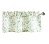 VOGOL Green Leaves Farmhouse Kitchen Valance for Windows, 152×36cm, 1 Panel