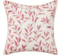 VOGOL Red Leaves Print Cushion Covers, Pack of 1, 45 x 45 cm Rustic Country Style Square Throw Pillowcases for Couch Bed Chair with Invisible Zipper