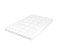 VOGREX 10cm Microfibre Double Mattress Topper with Straps in White VOGREX White