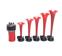 VOGREX 12V Dixie Air Horns Dukes of Hazzard 5-Trumpet Set for Car/Truck in Red VOGREX Red