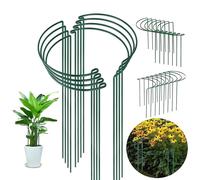 VOGREX 16PCS Bow Plant Support Stakes Half Round Flower Support in Green VOGREX Green