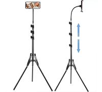 VOGREX 170CM Tall Flexible Phone Tripod with Gooseneck Heavy Duty Phone Tripod Stand UK in Black VOGREX Black
