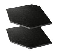 VOGREX 2Pcs Black Wall Mount Floating Corner Shelves VOGREX Black