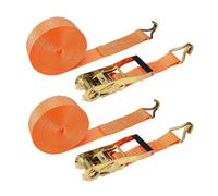 VOGREX 2X HD Ratchet Straps 6m x 50mm 3000kg Trailer in Orange VOGREX Orange