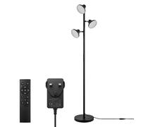 VOGREX 3-Light Dimmable Black Floor Lamp with Remote Touch VOGREX Black