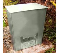 VOGREX 3cwt Galvanised Steel Coal Bunker Metal Fuel Storage in Silver VOGREX Silver