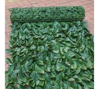 VOGREX 3M Roll Artificial Hedge Garden Fake Leaf Fence Wall Screening Panel in Green VOGREX Green
