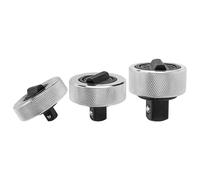 VOGREX 3Pcs Reversible Mini Ratchet Set, 1/4 3/8 1/2in Thumbwheel Kit in Silver VOGREX Silver