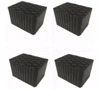 VOGREX 4Pcs Ramp Jacking Rubber Blocks Set Universal Scissor Car Lift Pads 160x120x80mm in Black VOGREX Black